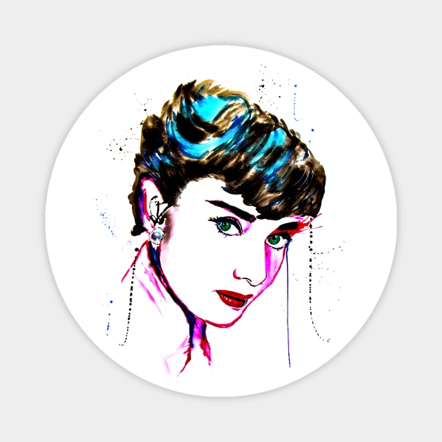 Audrey Hepburn-Funny Face Magnet by beaugeste2280@yahoo.com